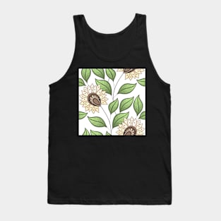 Spring Pattern with Floral Motifs Tank Top